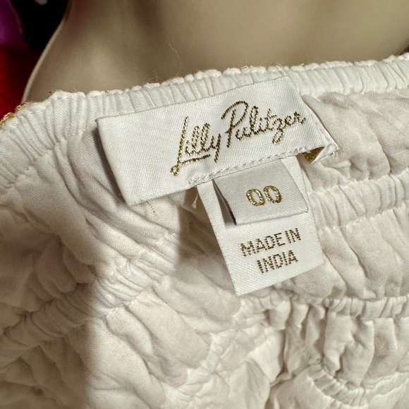 Lilly Pulitzer Yara Eyelet SET - Gold Metallic & Cream (Size 00) - Picture 8 of 10